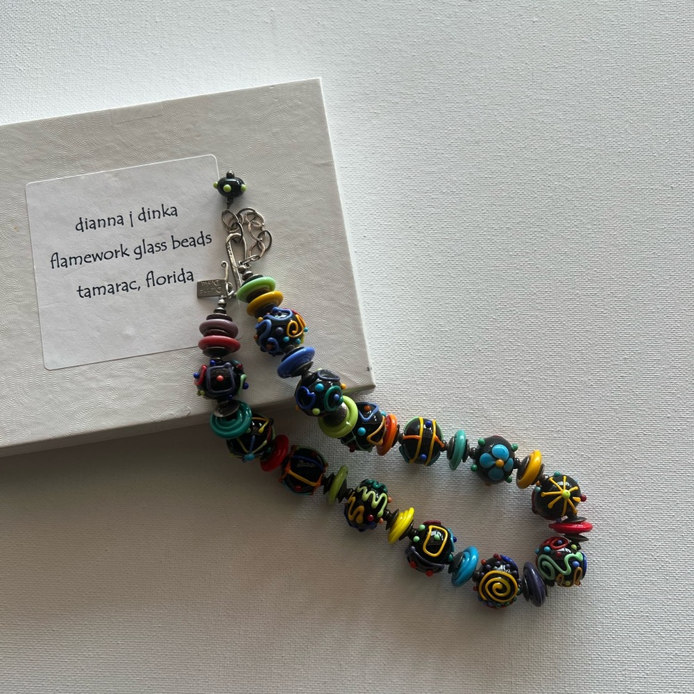 DIANNA J DINKA BLACK BEAD NECKLACE